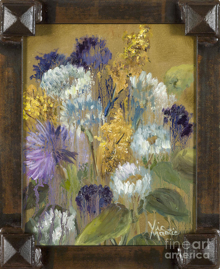 Delicate Aroma I with Gold Leaf by Vic Mastis by Vic Mastis Delicate Aroma I with Gold Leaf by Vic Mastis by Vic Mastis