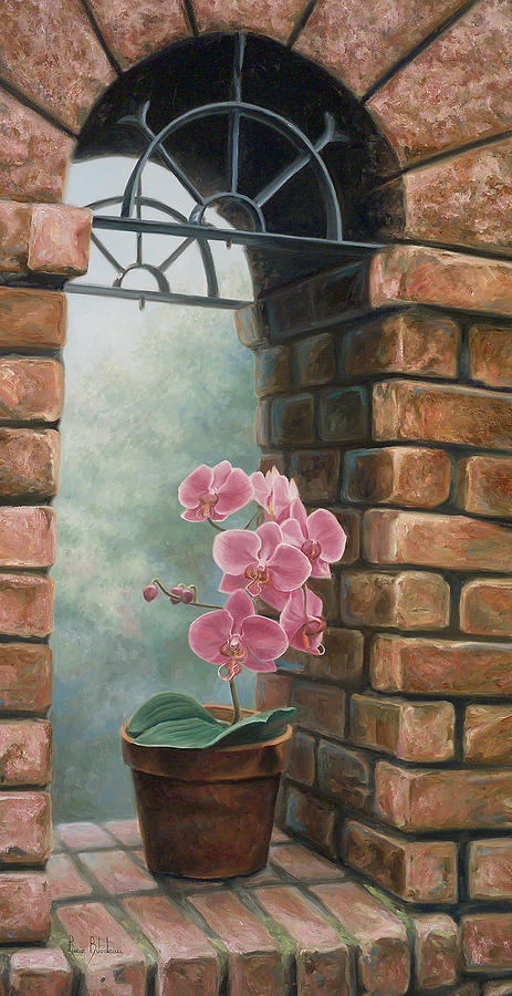 Still Life Painting - Delicate Orchids by Lucie Bilodeau