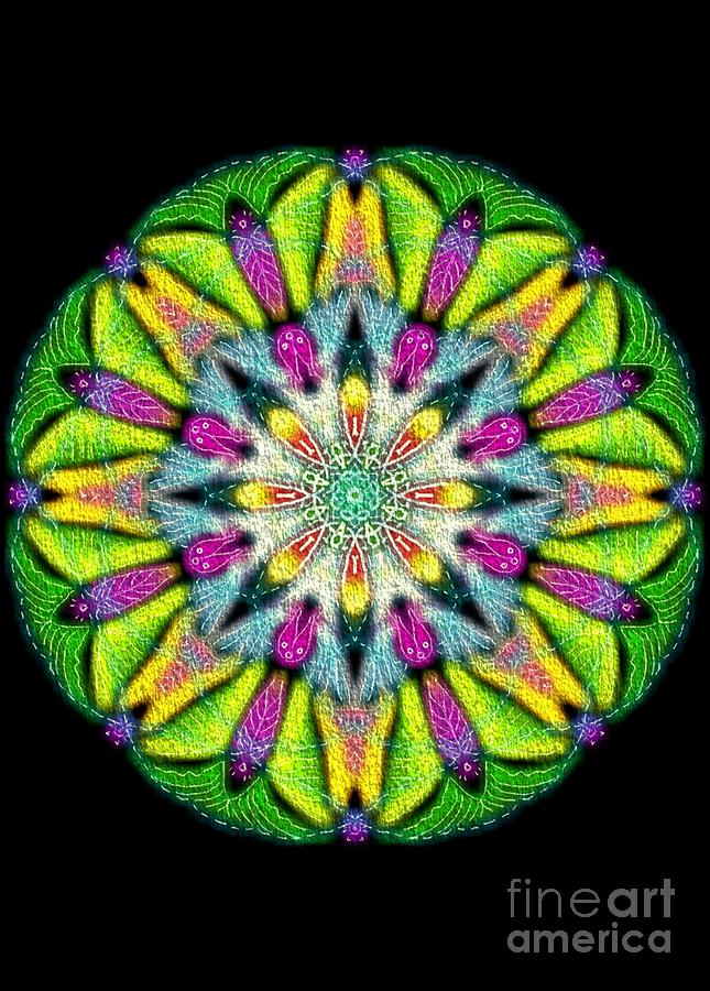 Fruit Digital Art - Delicate Passion Mandala Textured by Michael African Visions