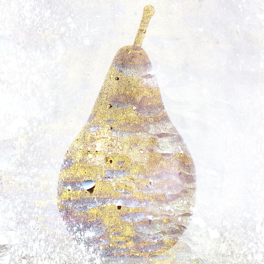 Still Life Photograph - Delicately Colored Pear by Carol Leigh