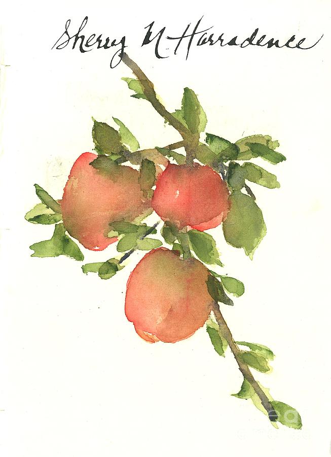 Delicious Apples Painting by Sherry Harradence