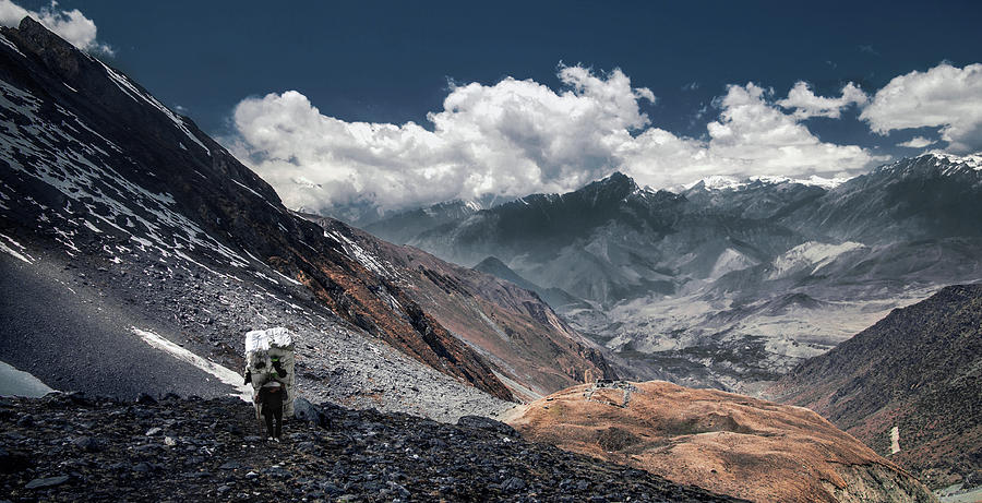 Delivery Of Refrigerator, Himalayas Photograph by Dmitriy Yevtushyk