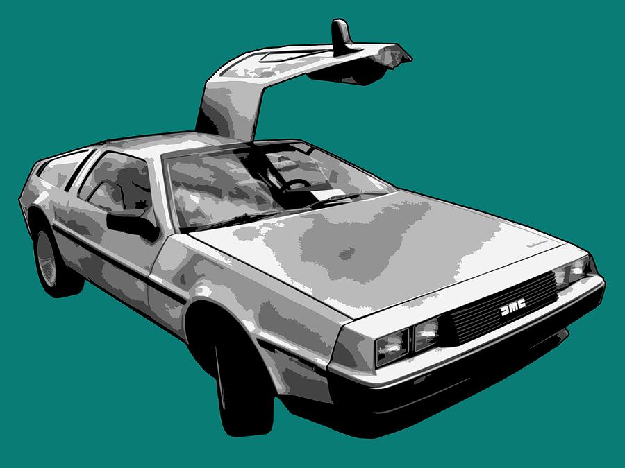 DeLorean Pop Digital Art by Lance Vaughn