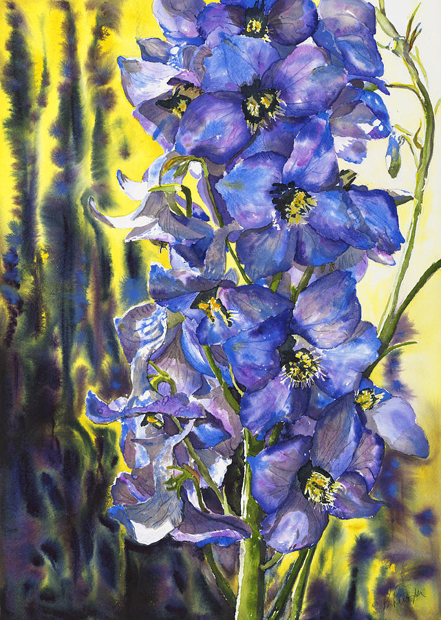 delphinium painting