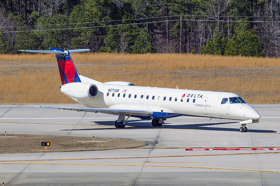 Delta Airlines ERJ-145LR Photograph by Richard Jack-James Delta Airlines ERJ-145LR Photograph by Richard Jack-James