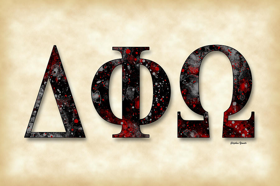 Delta Phi Omega - Parchment Digital Art by Stephen Younts