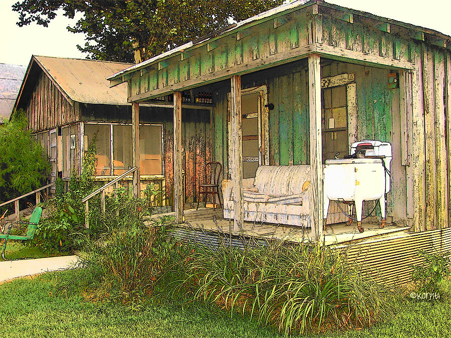 Delta Sharecropper Cabin - All The Conveniences Photograph by Rebecca ...