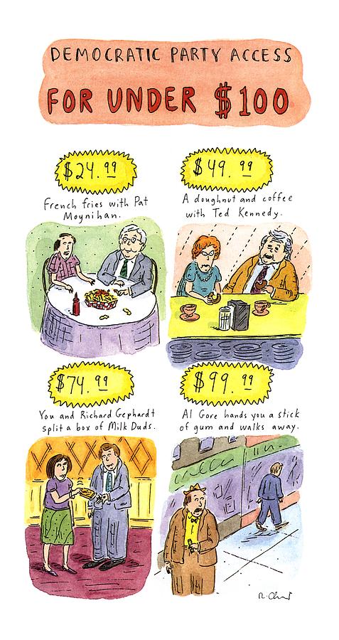 Democratic Party Access For Under $100 Drawing by Roz Chast