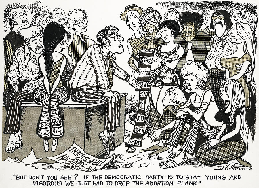 Democratic Platform, 1972 Drawing by Edmund Valtman