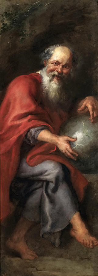 Democritus Painting by Peter Paul Rubens and Workshop