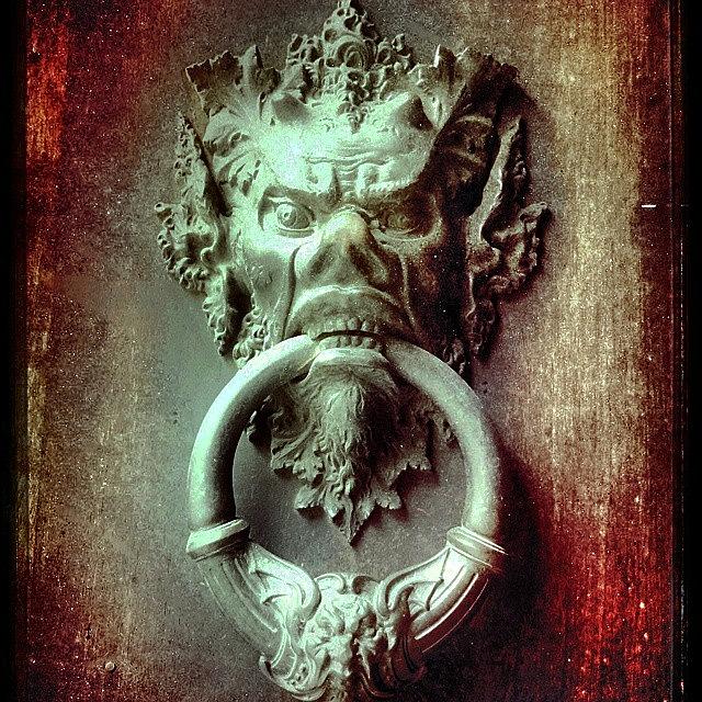 Door Photograph - #demon #door #italy #firenze by Francisco  Quiroz 
