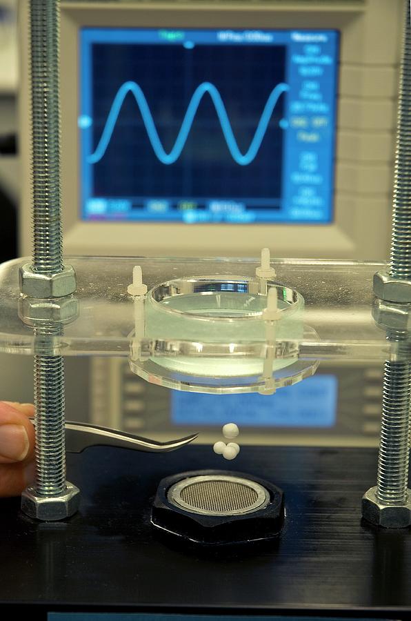 Demonstration Of Ultrasonic Levitation Photograph by Brian Bell/science Photo Library