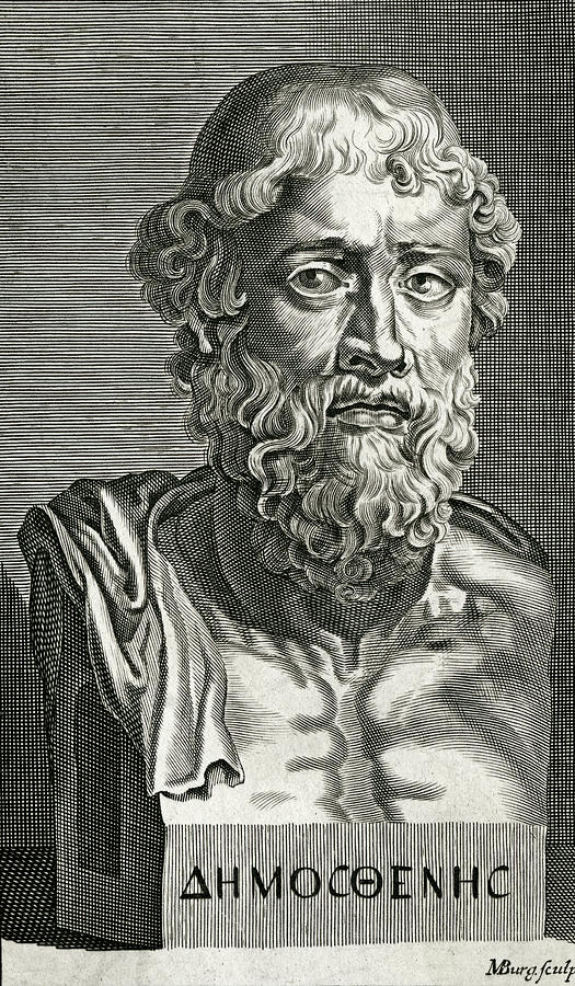 Demosthenes Greek Orator And Statesman Drawing by Mary Evans Picture ...