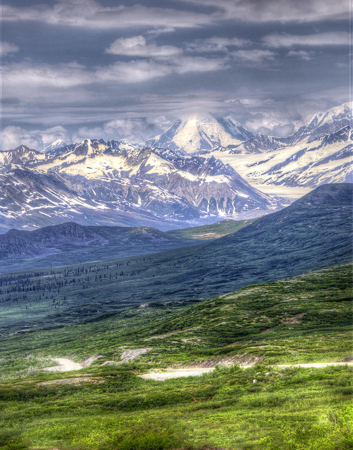 Mountain Photograph - Denali Highway in Alaska by Vicki Jauron