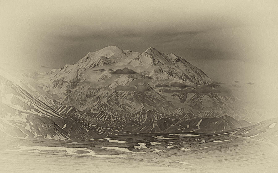 Denali of Old Photograph by John Haldane
