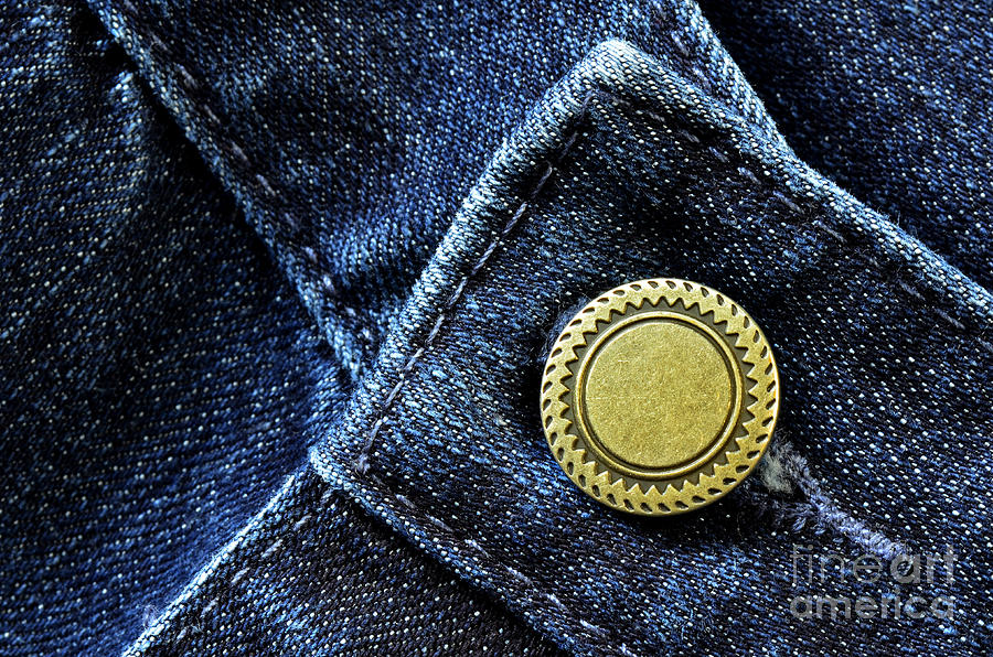 Denim Pants Button Photograph by Lane Erickson