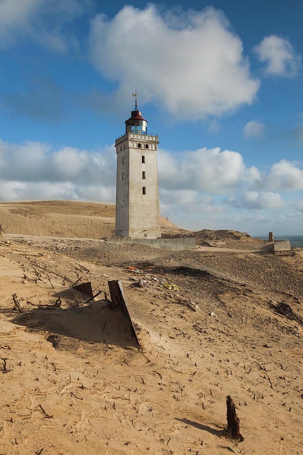 Lighthouse Photograph - Denmark, Jutland, Lonstrup, Rudbjerg by Walter Bibikow