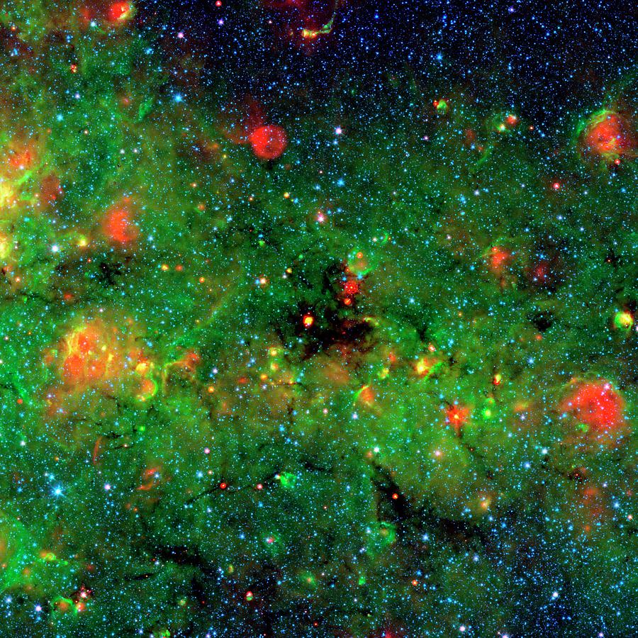 Dense Dust In Galactic Plane Photograph by Nasa/jpl-caltech/univeristy Of Zurich