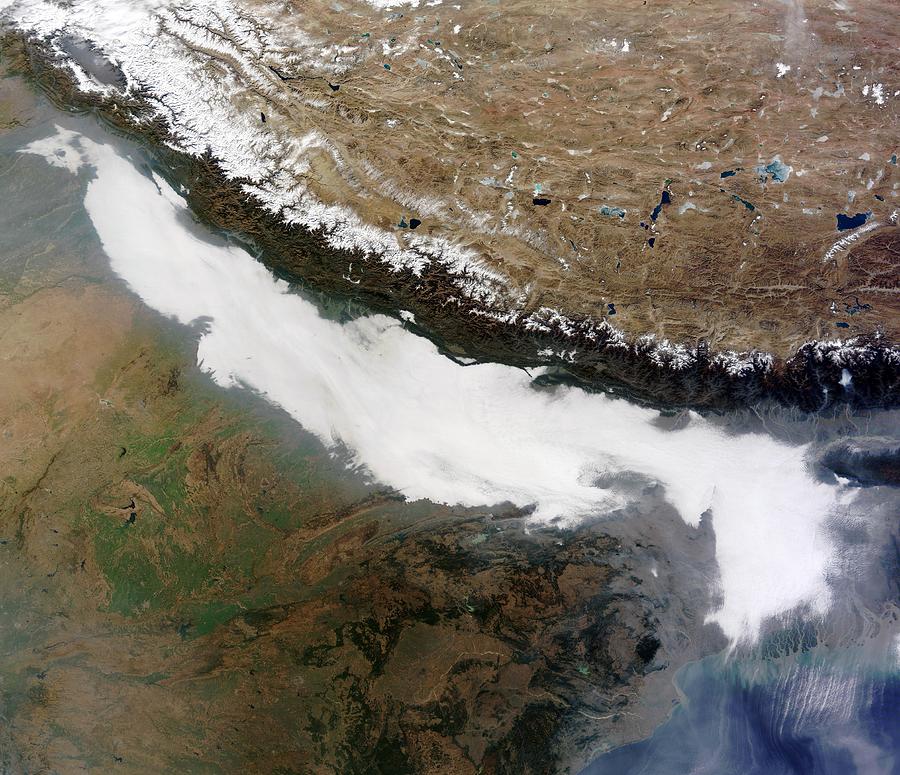 Dense fog over the Indian Subcontinent Photograph by Celestial Images