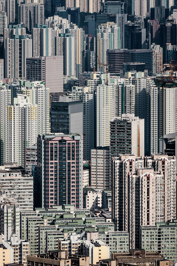 Dense Highrise Buildings In Crowded City Photograph by D3sign