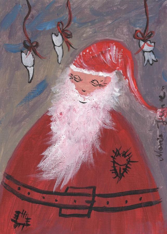 Christmas Painting - Dental Claus by Mrs Wilkes Art