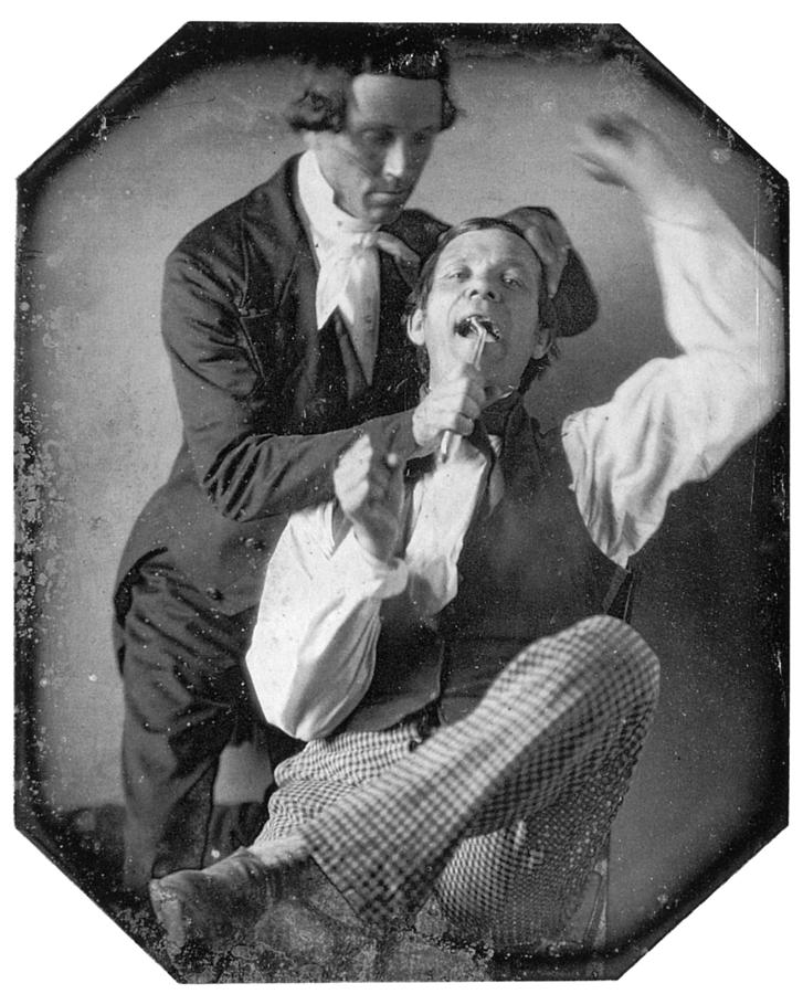 Dentist And Patient, 1845 Photograph by Granger