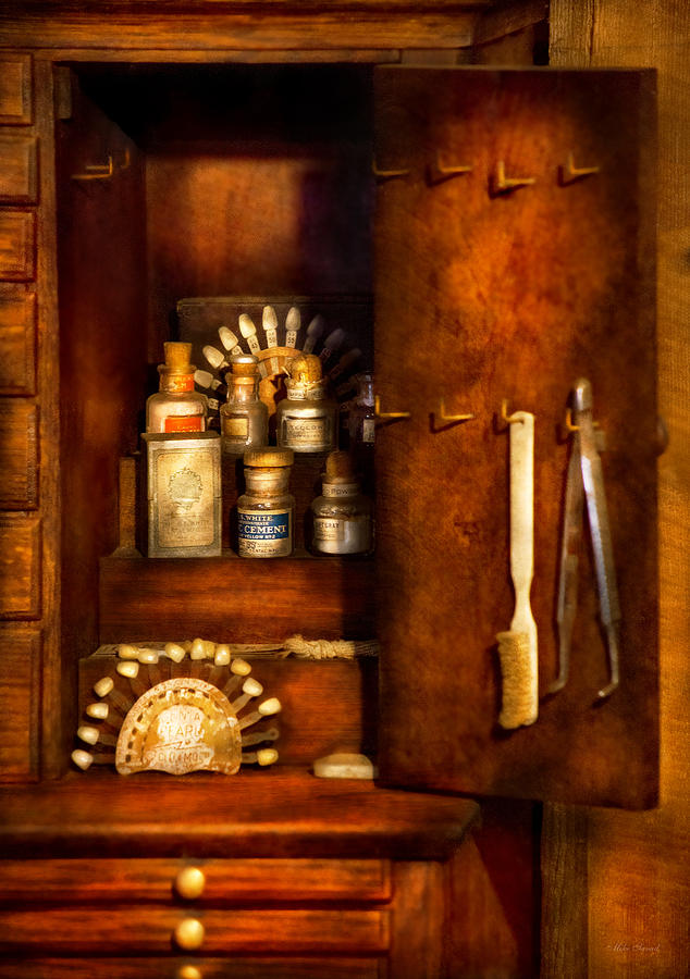 Tool Photograph - Dentist - The Dental Cabinet by Mike Savad