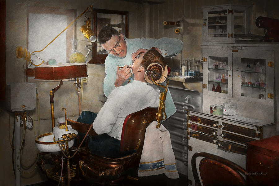 Dentist - The dental examination - 1943 Photograph by Mike Savad