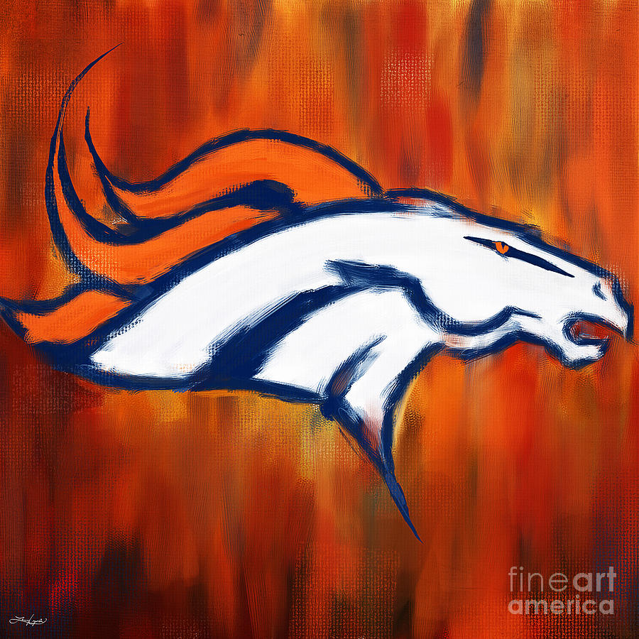 Denver Broncos Painting by Lourry Legarde