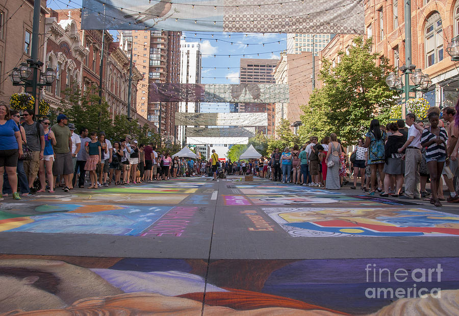 Denver Chalk Art Festival at Larimer Square 2014 Photograph by Juli Scalzi