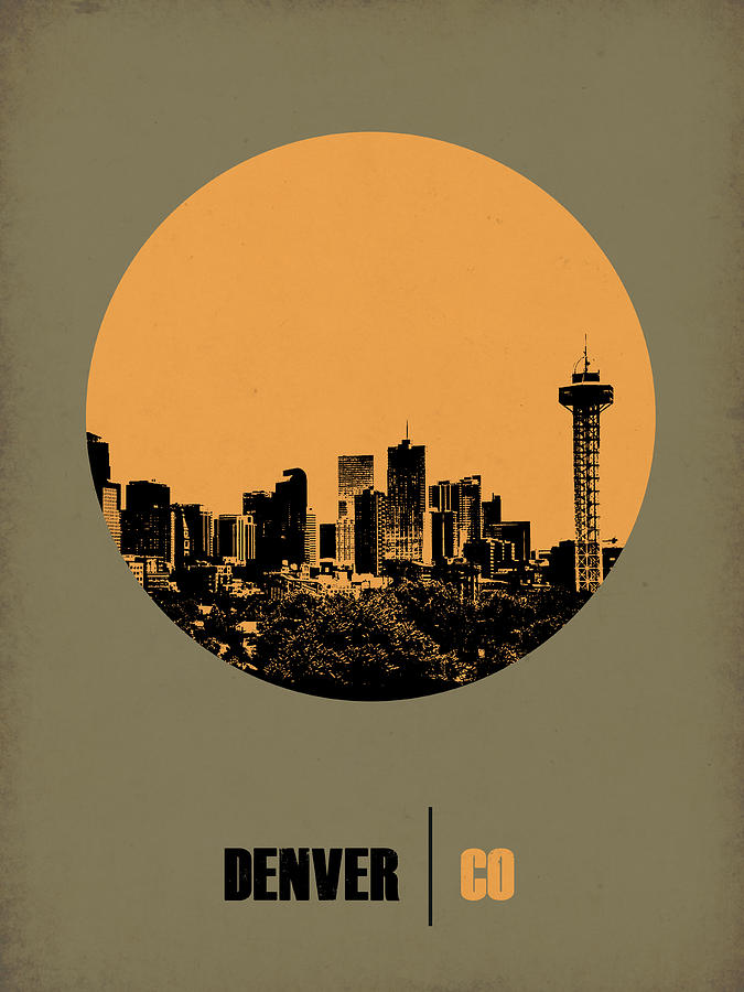 Denver Digital Art - Denver Circle Poster 2 by Naxart Studio
