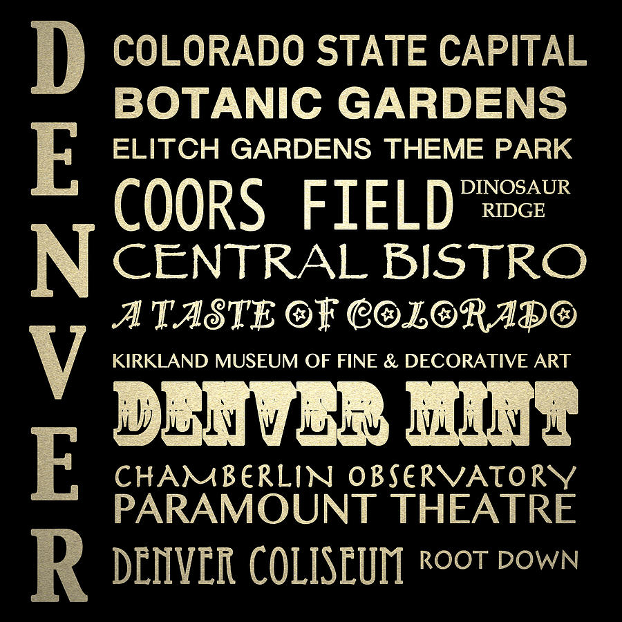 Denver Colorado Famous Landmarks Digital Art by Patricia Lintner