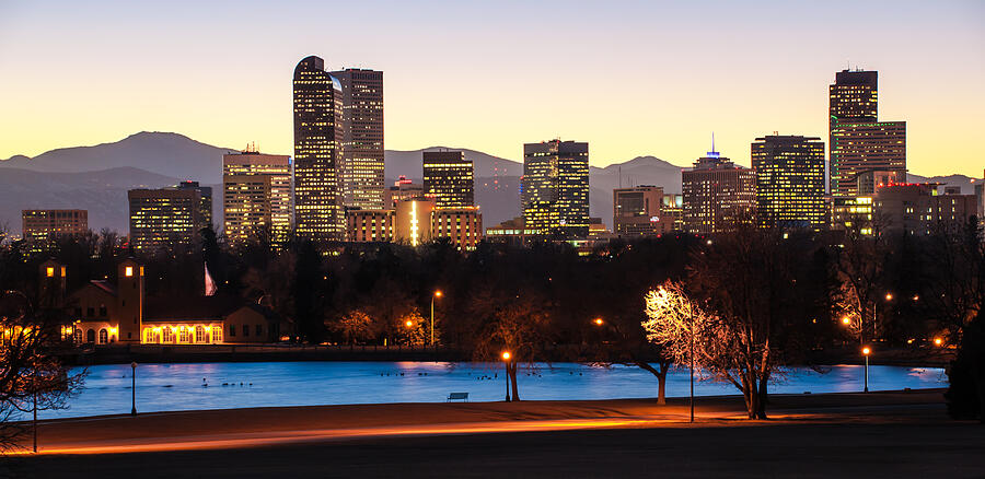 Denver Colorado Skyline from City Park Photograph by Gregory Ballos