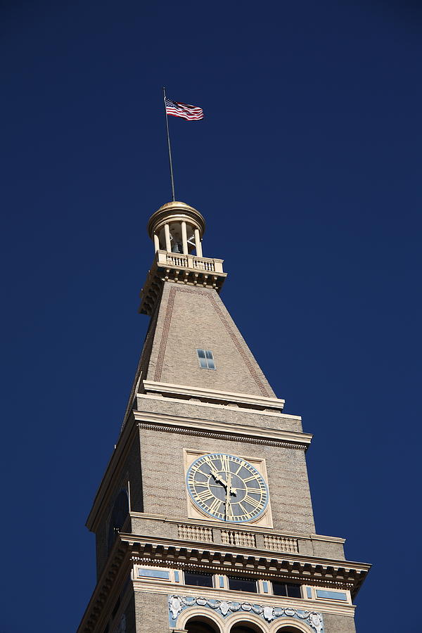 Denver - Historic D and F Clocktower Photograph by Frank Romeo