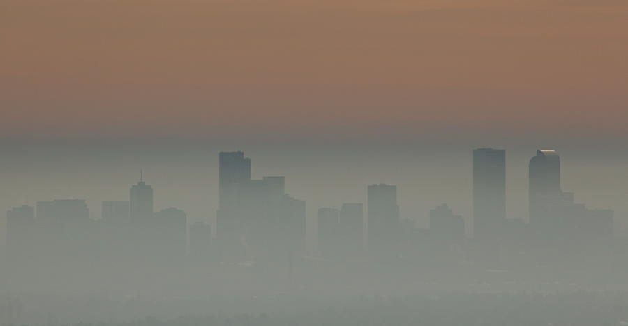 Denver Morning Fog Photograph by Bill Wiebesiek