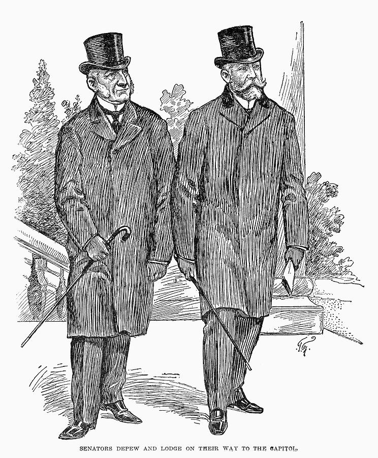 Portrait Drawing - Depew And Lodge, 1902 by Granger