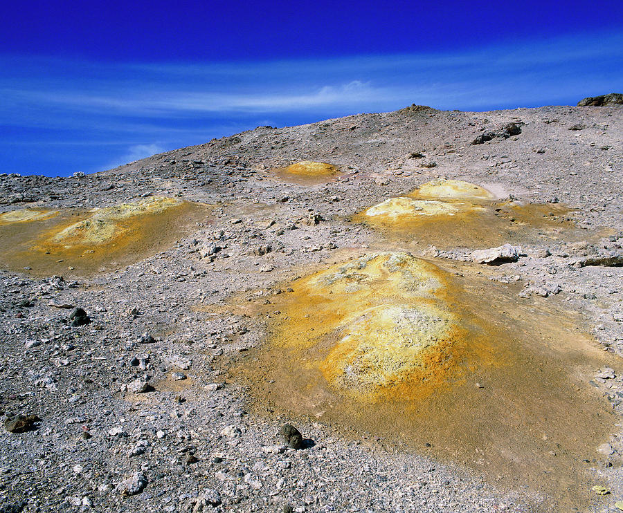Deposits Of Sulphur Photograph by Simon Fraser/science Photo Library