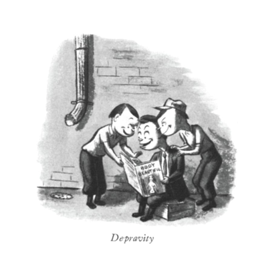 Depravity Drawing by William Steig Depravity Drawing by William Steig