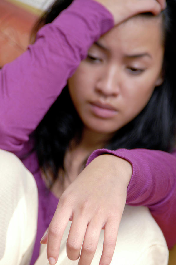 Depressed Woman Photograph by Aj Photo/science Photo Library
