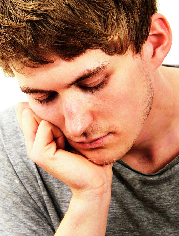 Depressed Young Man Photograph by Science Photo Library Depressed Young Man Photograph by Science Photo Library