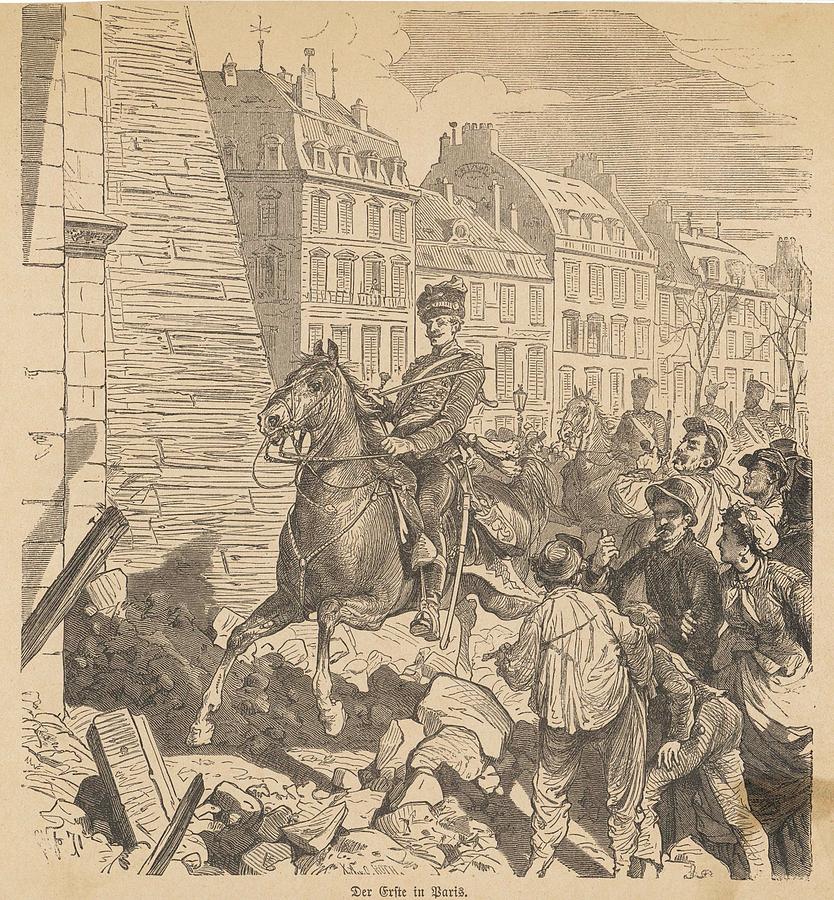 Paris Drawing - der Erste In Paris The First Prussian by Mary Evans Picture Library Paris Drawing - der Erste In Paris The First Prussian by Mary Evans Picture Library