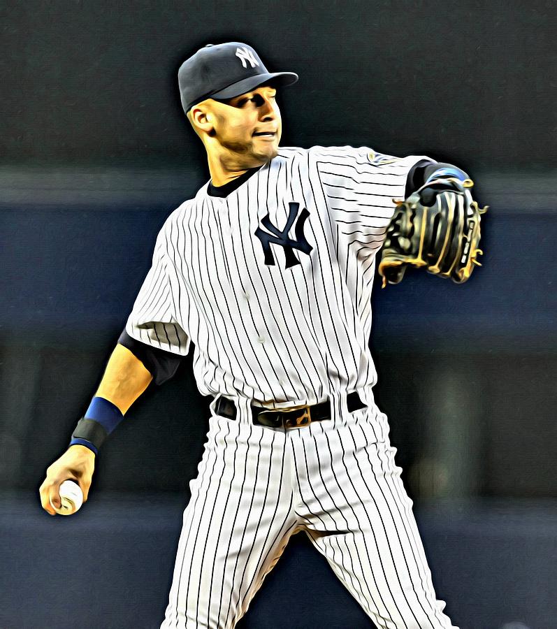 Derek Jeter Painting by Florian Rodarte