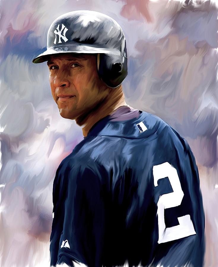 Derek Jeter Painting by Iconic Images Art Gallery David Pucciarelli