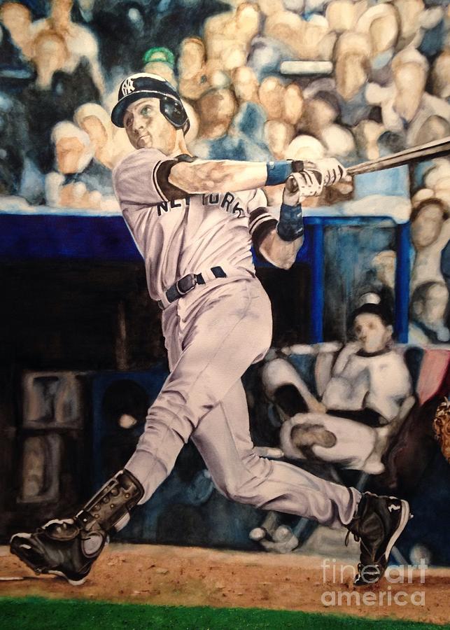 Major League Movie Painting - Derek Jeter by Lance Gebhardt