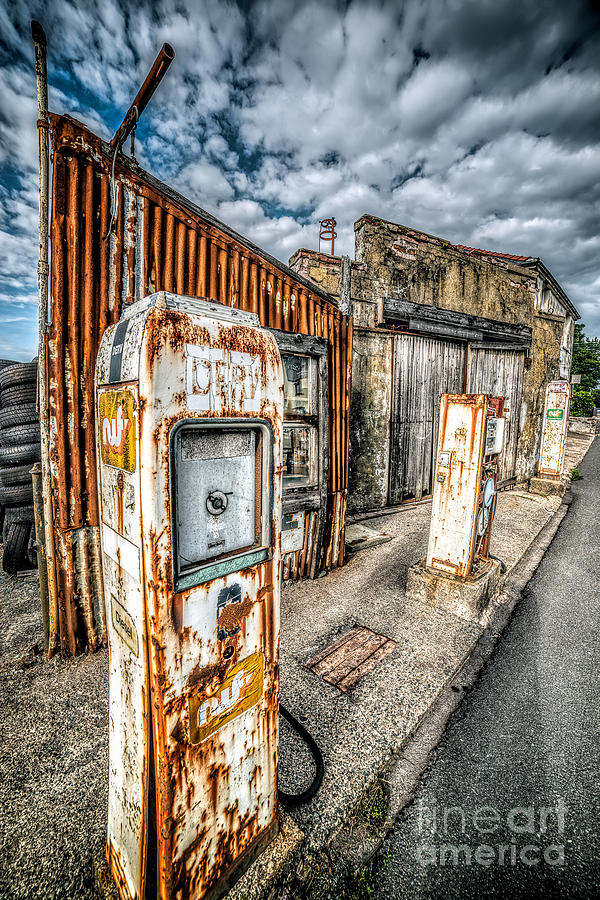 Summer Photograph - Derelict Gas Station by Adrian Evans