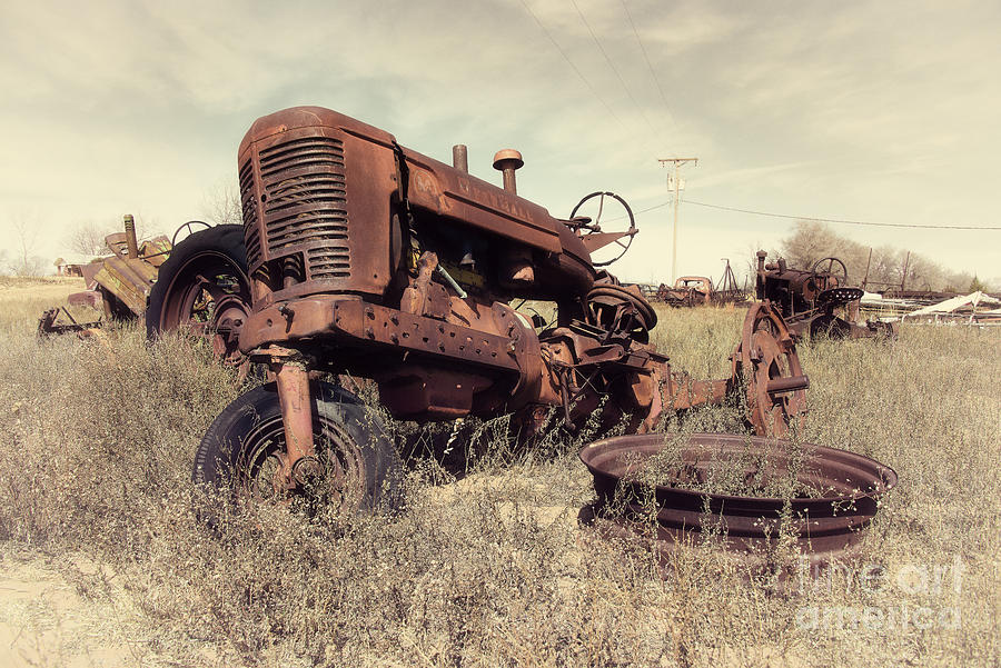 Vintage Photograph - Derelict Marshall by Rob Hawkins