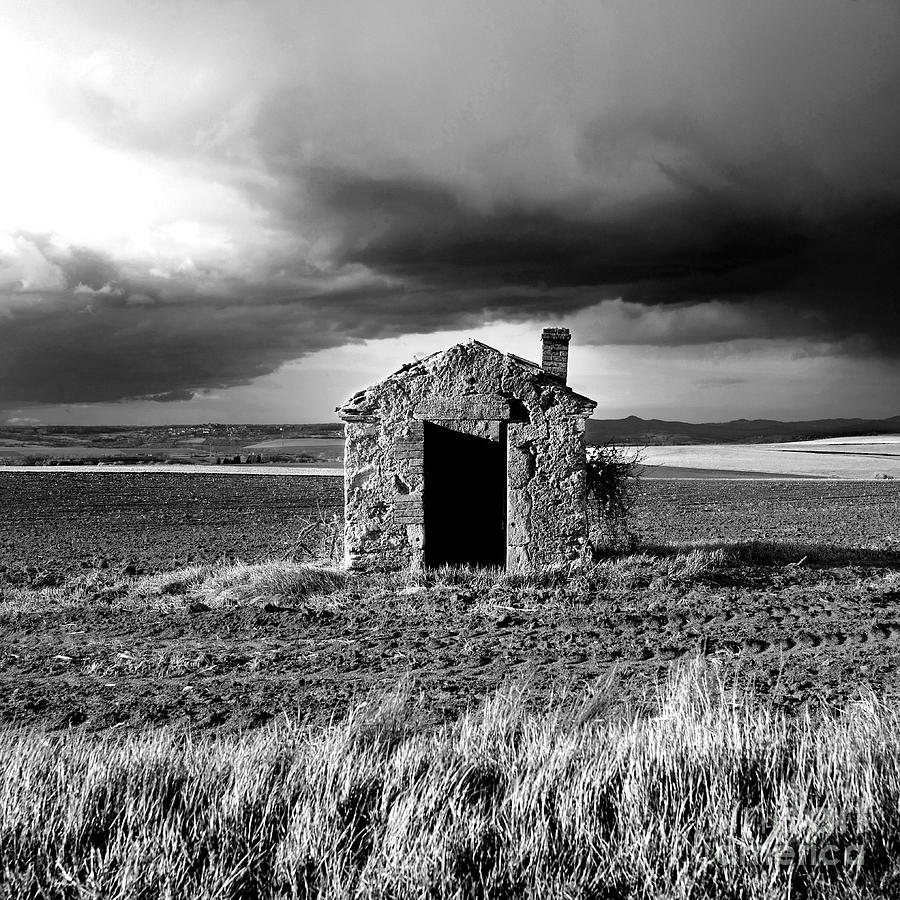 Architecture Photograph - Derelict stone shed in  Auvergne. France by Bernard Jaubert