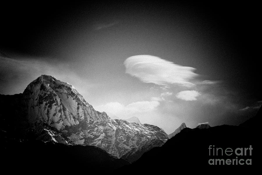 Airship in Himalayas mountain Artmif Photograph by Raimond Klavins