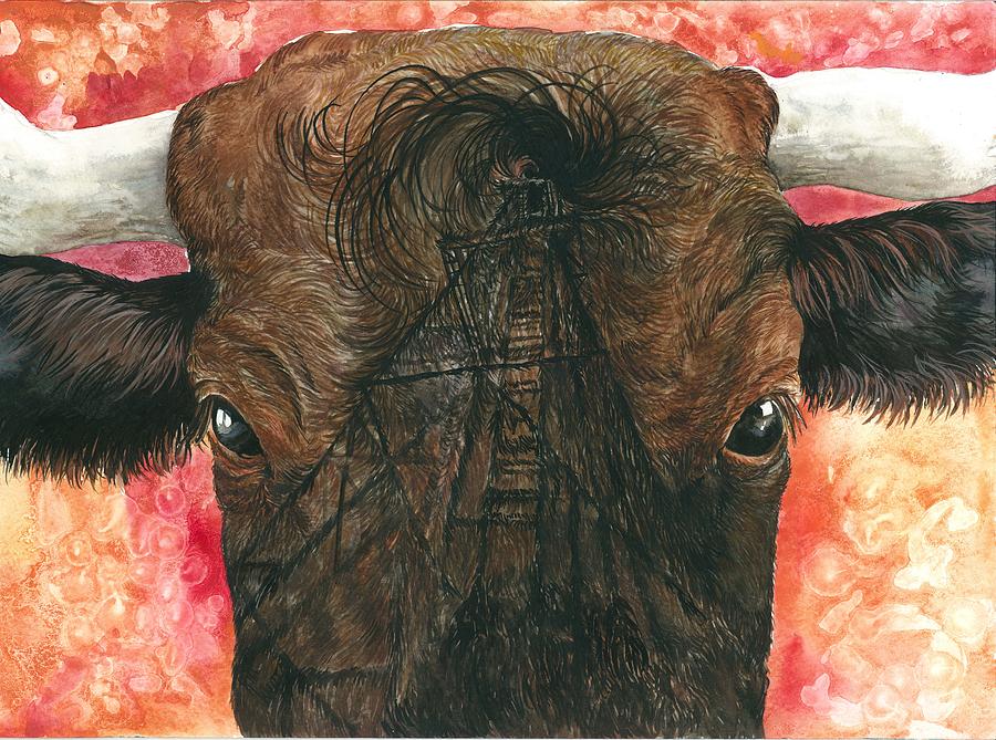Derricks And Cowlicks Painting by Kim Whitton