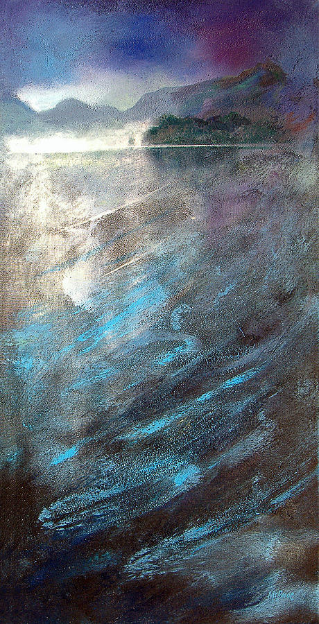 Derwentwater Mist Painting by Neil McBride